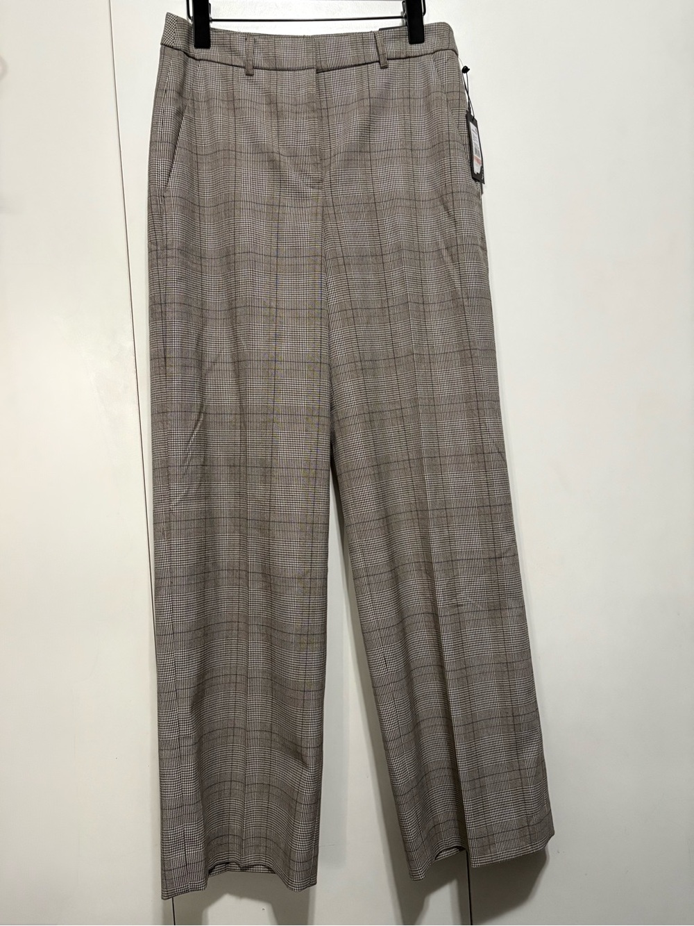 Kenneth Cole Pewter, Blue, & White Plaid Trousers